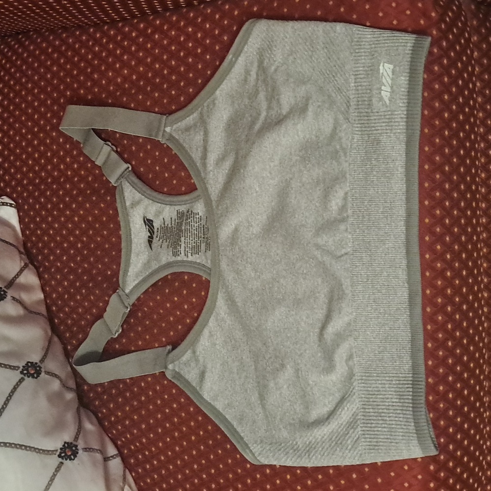 Avia Women's Grey Seamless Racerback Sports Bra